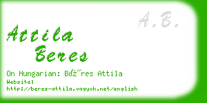 attila beres business card